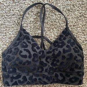 Balance Athletica Lux panther flocked sports bra NWOT